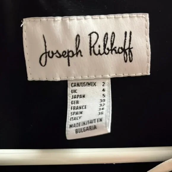 Joseph Ribkoff Black Vanilla Open Front Jacket 2 - Picture 2 of 4